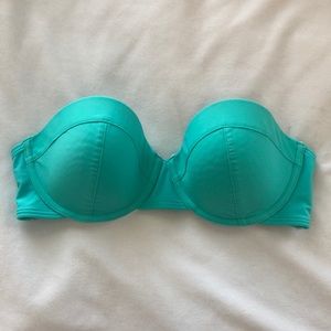 Strapless Teal Swimsuit Top